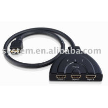 Interrupteur HDMI 3X1 (HDMI V1.3) Commutateur, Type de queue
